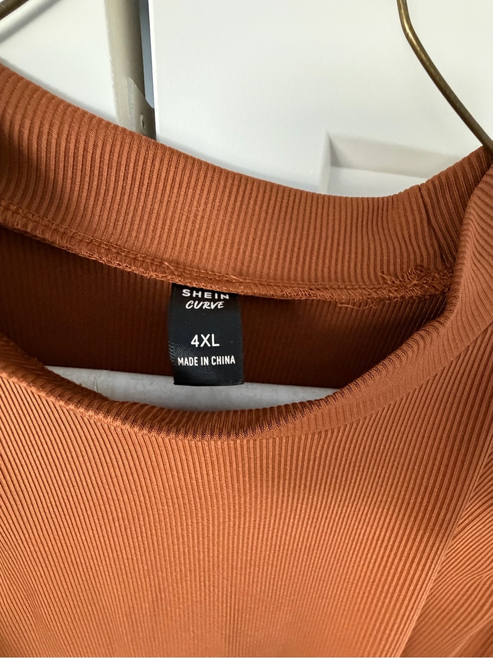 Sleeveless Ribbed Tank Top - Rust - Picture 2 of 2